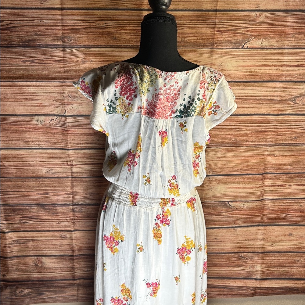 Floral Button Front Midi Dress | Boho Cottagecore Summer - Picture 3 of 3